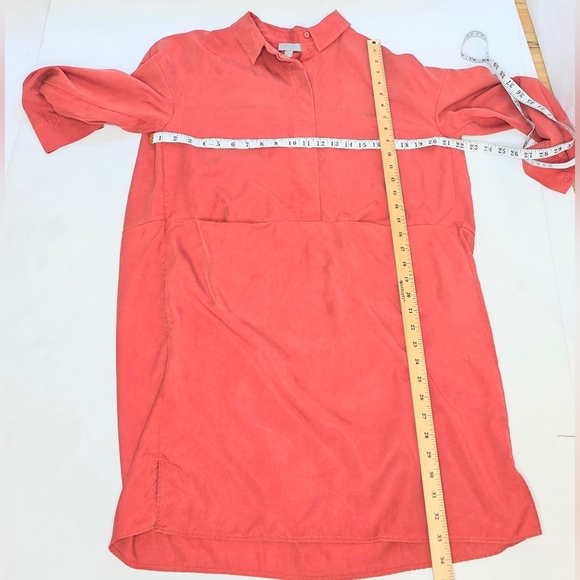 COS Lyocel Burnt Orange, Mid Legnth Dress With Large Front Pickets. SM. P - Picture 7 of 12